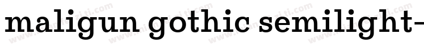 maligun gothic semilight字体转换